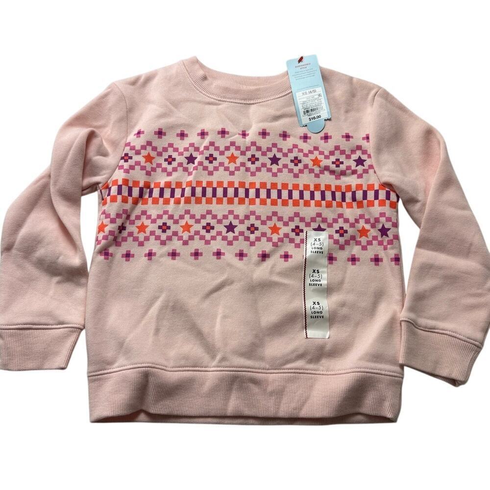 Cat & Jack Peach Pullover Sweater - XS (4-5) - NWT
